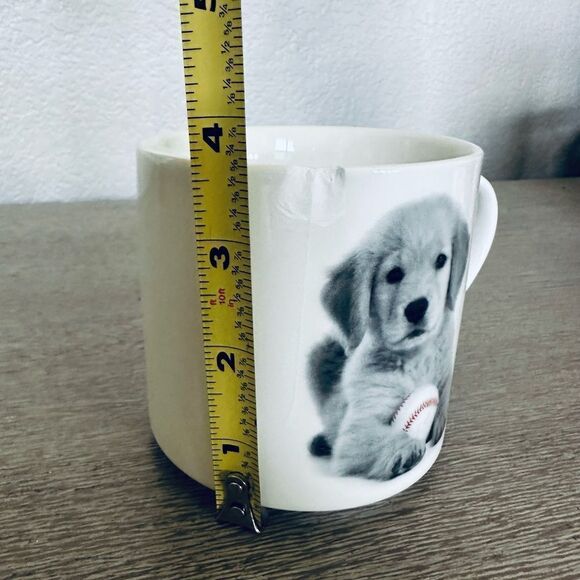 Puppy Dog Baseball Ceramic Coffee Mug Cup - Picture 2 of 4